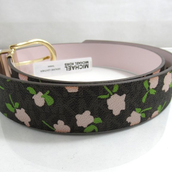 Michael Kors 38 Millimeter Floral Logo Reversible Belt - Picture 6 of 9